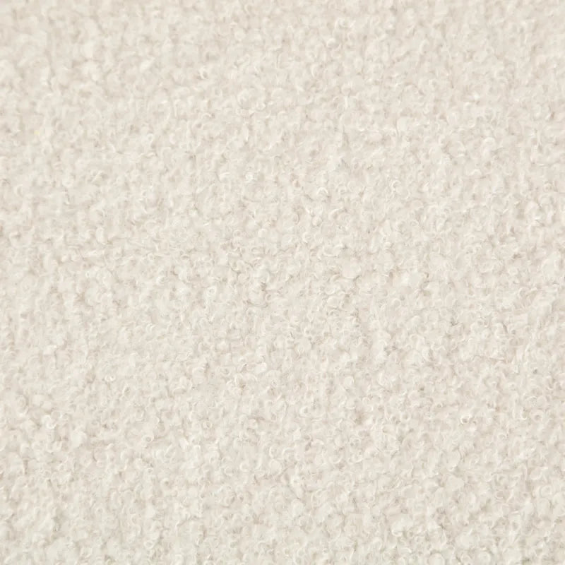 Poltrona a botte girevole a 360° rivestita in Teddy bianco da 32,68 pollici con base in metallo