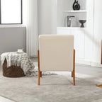 Poltrona moderna, poltrone lounge imbottite in legno massello con un cuscino per soggiorno, camera da letto, camera degli ospiti