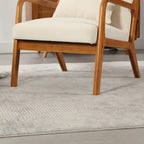 Poltrona moderna, poltrone lounge imbottite in legno massello con un cuscino per soggiorno, camera da letto, camera degli ospiti