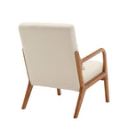 Poltrona moderna, poltrone lounge imbottite in legno massello con un cuscino per soggiorno, camera da letto, camera degli ospiti