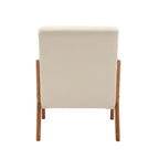 Poltrona moderna, poltrone lounge imbottite in legno massello con un cuscino per soggiorno, camera da letto, camera degli ospiti