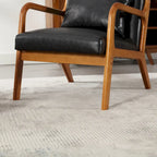 Poltrona moderna, poltrone lounge imbottite in legno massello con un cuscino per soggiorno, camera da letto, camera degli ospiti