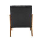 Poltrona moderna, poltrone lounge imbottite in legno massello con un cuscino per soggiorno, camera da letto, camera degli ospiti