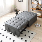 Pouf Letto Singolo in Similpelle 39 con Schienale Regolabile