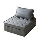 Pouf Letto Singolo in Similpelle 39 con Schienale Regolabile