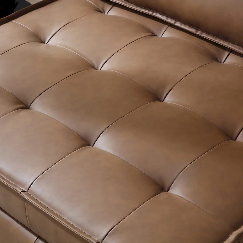 Pouf Letto Singolo in Similpelle 39 con Schienale Regolabile