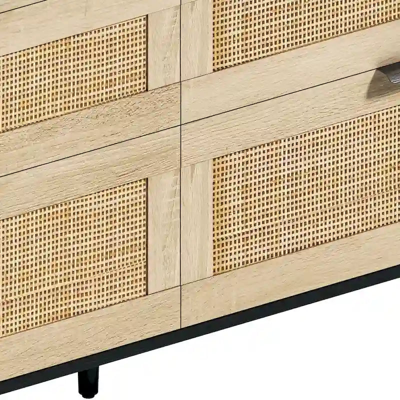 Cassettiera in rattan con cassetti per camera da letto