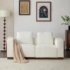 Divano modulare 2 posti beige larghezza 74