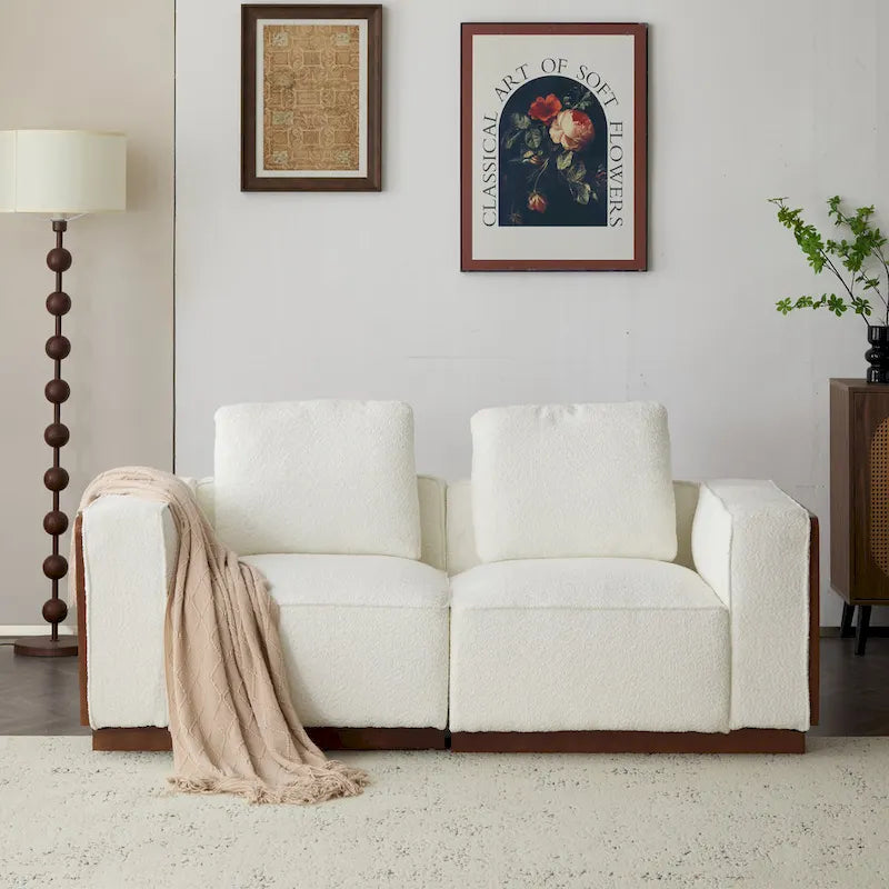 2 Seater Beige 74 Width Modular Sofa