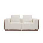 Divano modulare 2 posti beige larghezza 74