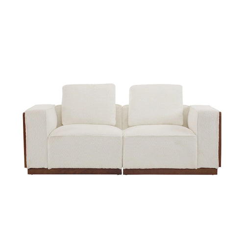 Divano modulare 2 posti beige larghezza 74