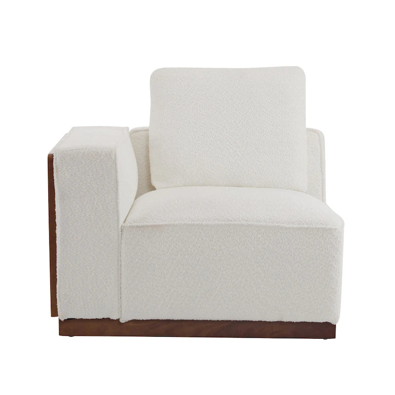 Divano modulare 2 posti beige larghezza 74