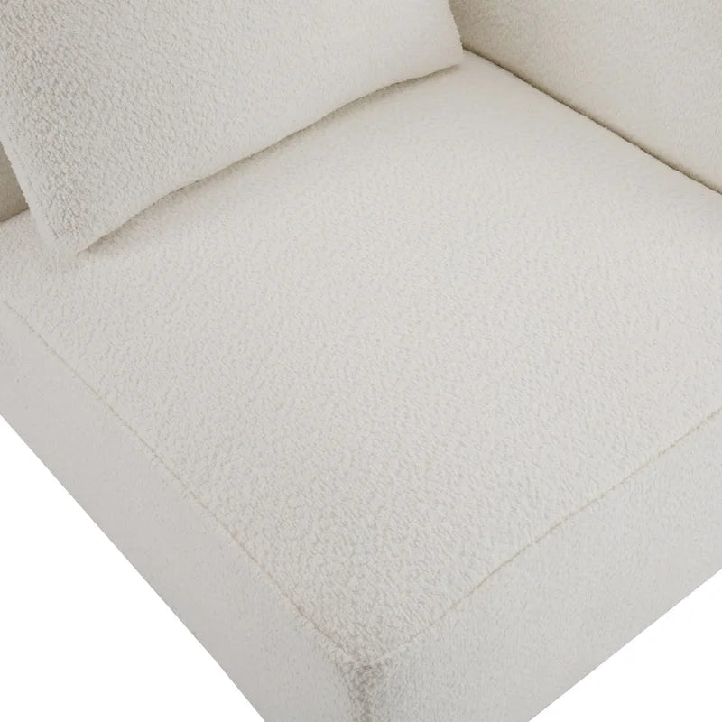 Divano modulare 2 posti beige larghezza 74