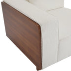 Divano modulare 2 posti beige larghezza 74