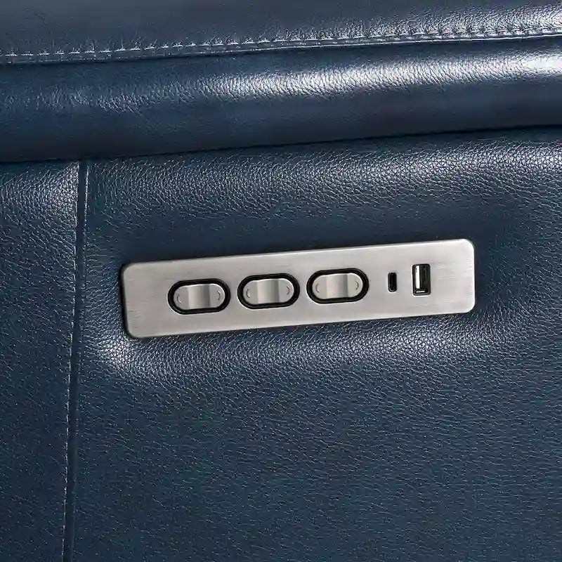 Divanetto reclinabile elettrico a gravità zero in pelle 73 con poggiatesta elettrico e supporto lombare elettrico, porta USB e USB-C