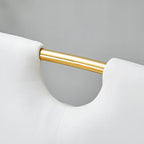 Set di sedie da pranzo in PU, sedie da pranzo nere dal design unico, materiale in PU, abbinate a gambe in metallo dorato (set da 4)