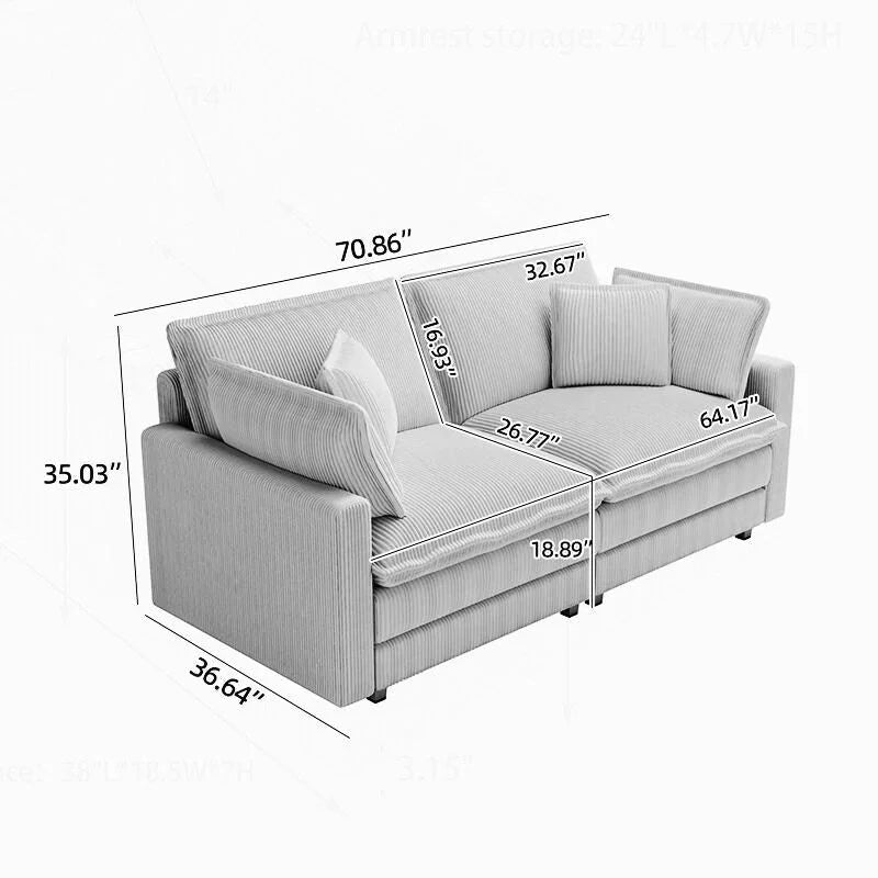 Divano Componibile Moderno e Confortevole per Varie Stanze, Migliora il Relax