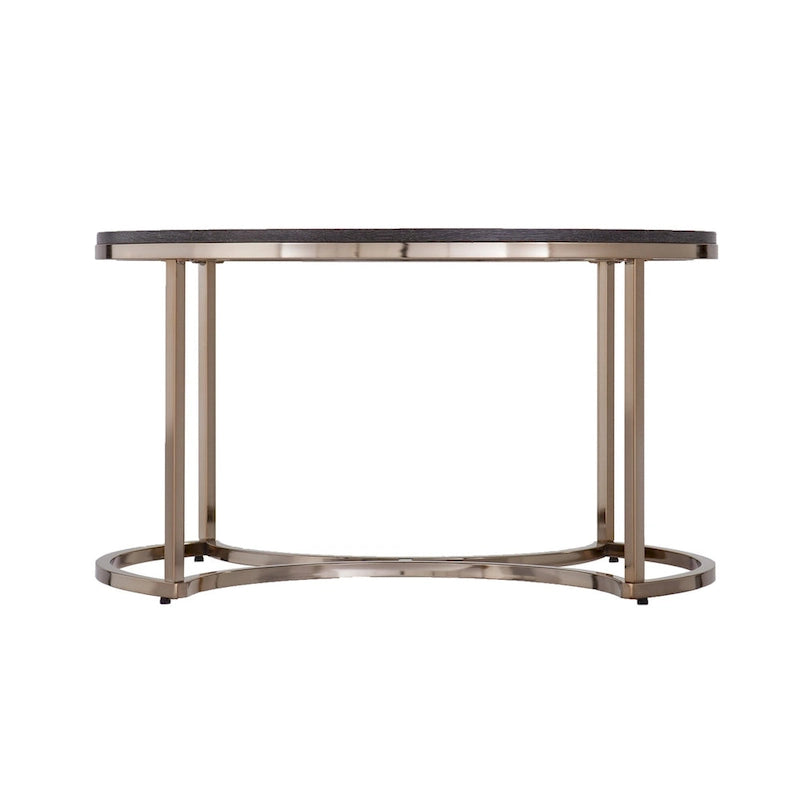 Set di 2 tavolini da caffè rotondi a specchio nidificati per soggiorno - 32 x 32 x 17