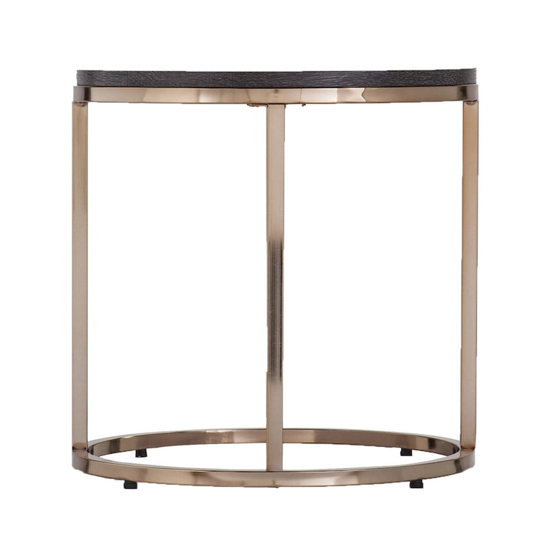 Set di 2 tavolini da caffè rotondi a specchio nidificati per soggiorno - 32 x 32 x 17