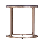 Set di 2 tavolini da caffè rotondi a specchio nidificati per soggiorno - 32 x 32 x 17