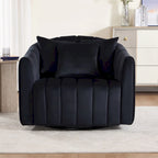 Poltrona girevole moderna da 40,4 W, poltrona singola girevole con pouf