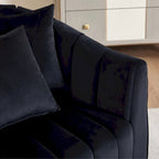 Poltrona girevole moderna da 40,4 W, poltrona singola girevole con pouf