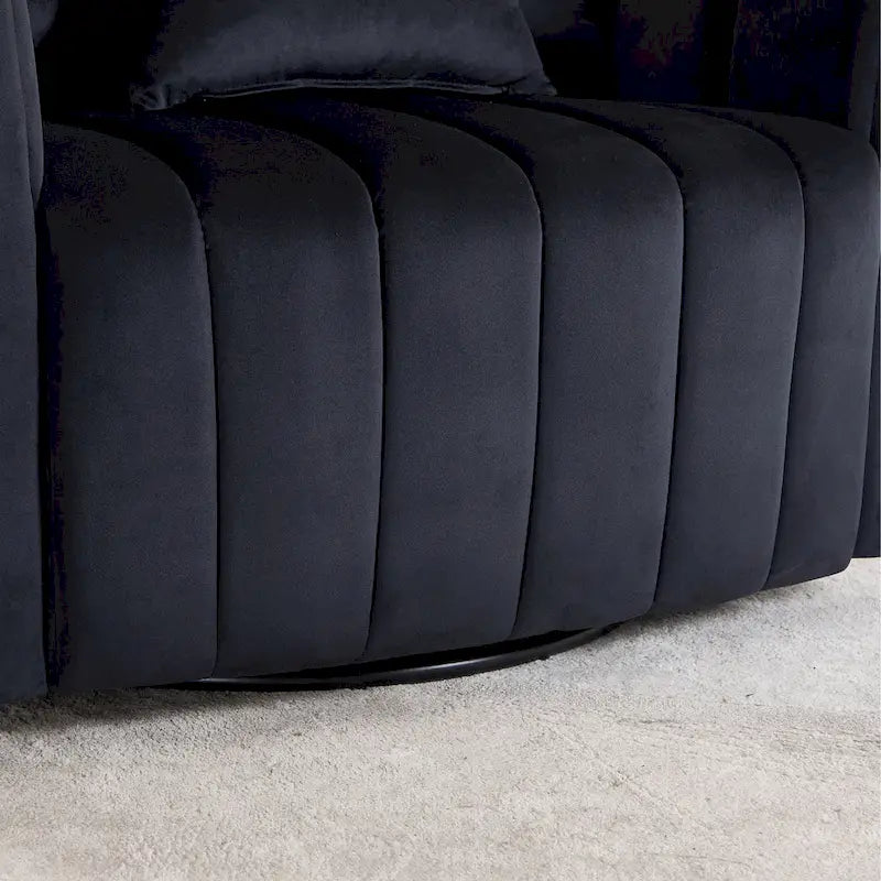 Poltrona girevole moderna da 40,4 W, poltrona singola girevole con pouf