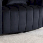Poltrona girevole moderna da 40,4 W, poltrona singola girevole con pouf