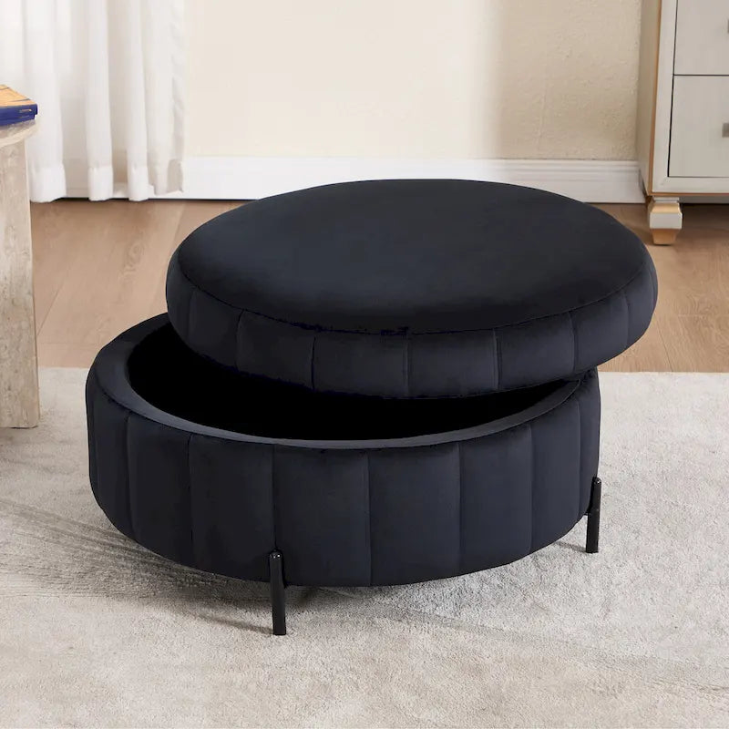Poltrona girevole moderna da 40,4 W, poltrona singola girevole con pouf