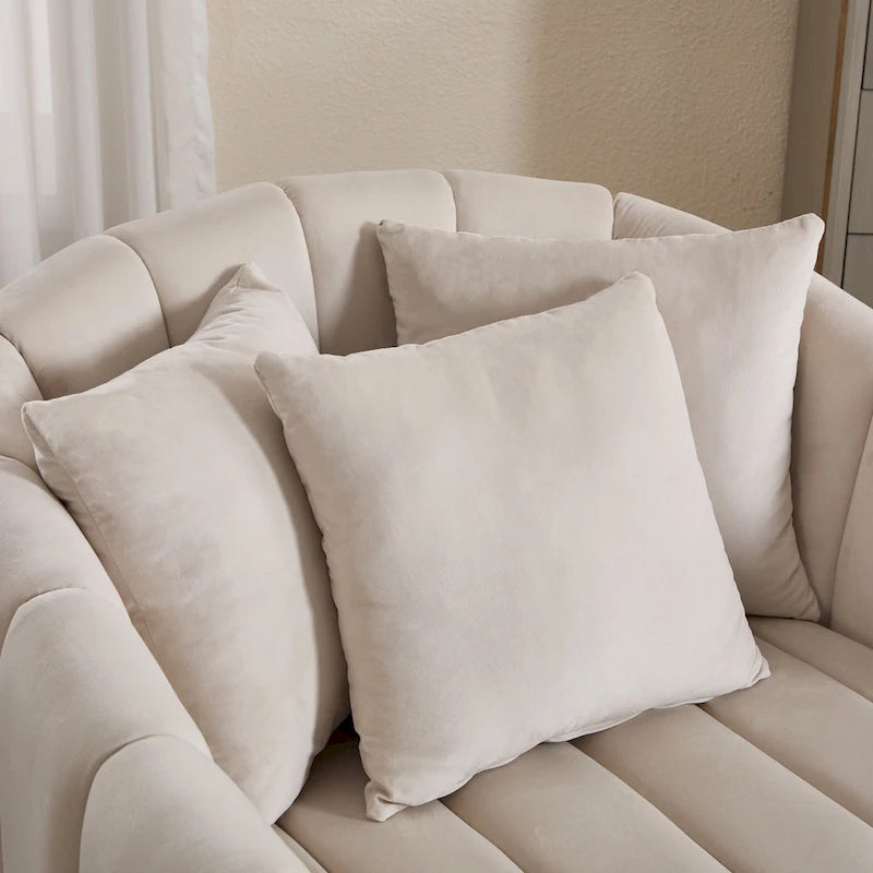 Poltrona girevole moderna da 40,4 W, poltrona singola girevole con pouf