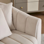 Poltrona girevole moderna da 40,4 W, poltrona singola girevole con pouf