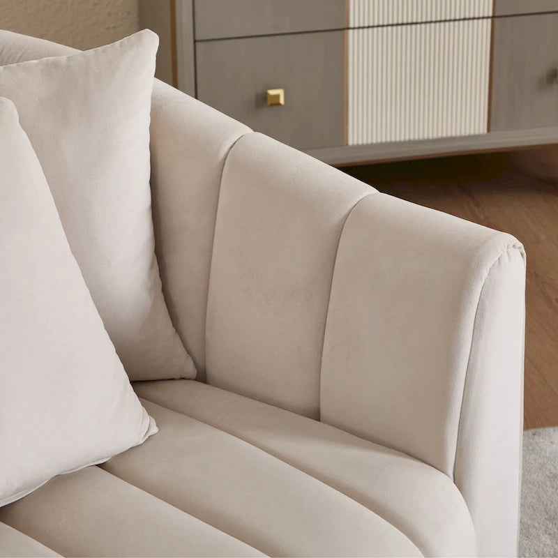 Poltrona girevole moderna da 40,4 W, poltrona singola girevole con pouf
