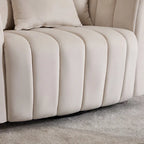 Poltrona girevole moderna da 40,4 W, poltrona singola girevole con pouf