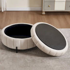 Poltrona girevole moderna da 40,4 W, poltrona singola girevole con pouf