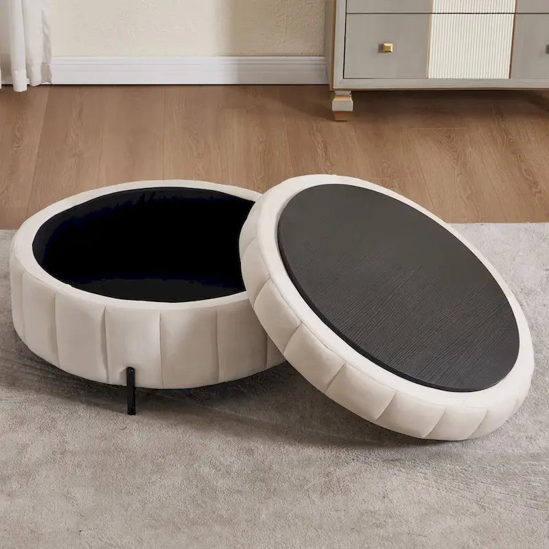 Poltrona girevole moderna da 40,4 W, poltrona singola girevole con pouf