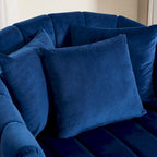 Poltrona girevole moderna da 40,4 W, poltrona singola girevole con pouf