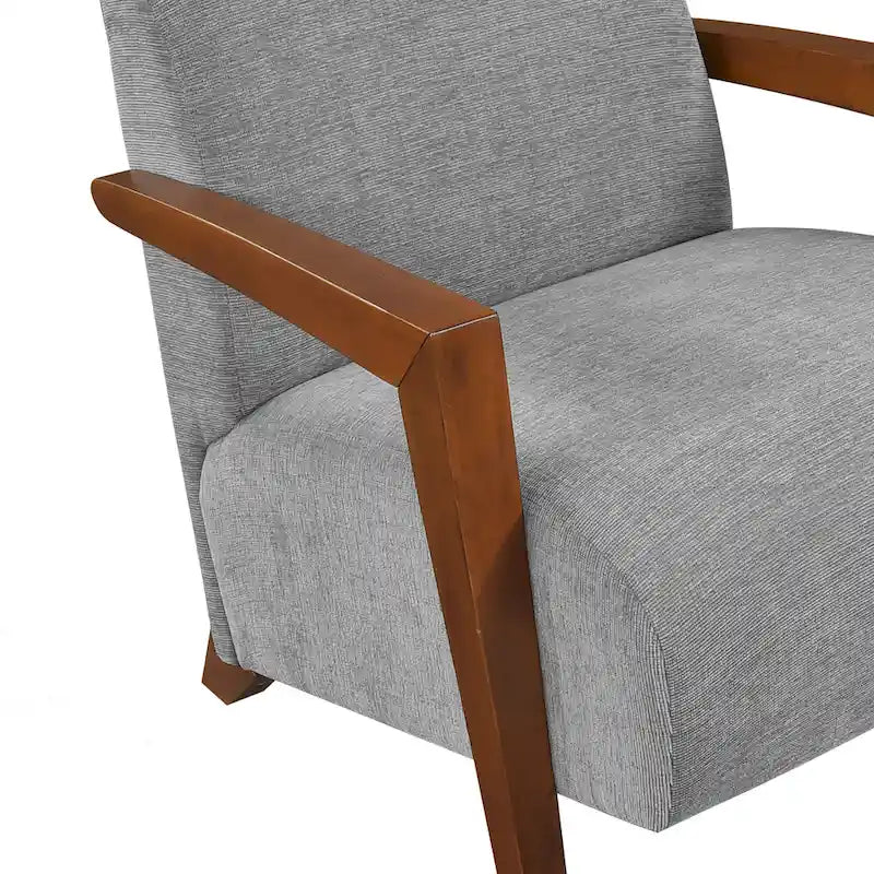 Lussuosa poltrona d'accento in legno massello per soggiorni eleganti