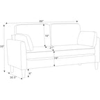 Divano moderno minimalista a 2 posti