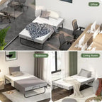 Letto pieghevole con materasso in memory foam da 12,7 cm, letto aggiuntivo a scomparsa con ruote