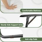 Letto pieghevole con materasso in memory foam da 12,7 cm, letto aggiuntivo a scomparsa con ruote