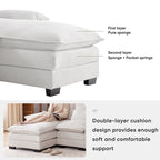 Divano componibile a U moderno Cloud, divano letto convertibile