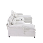 Divano componibile a U moderno Cloud, divano letto convertibile