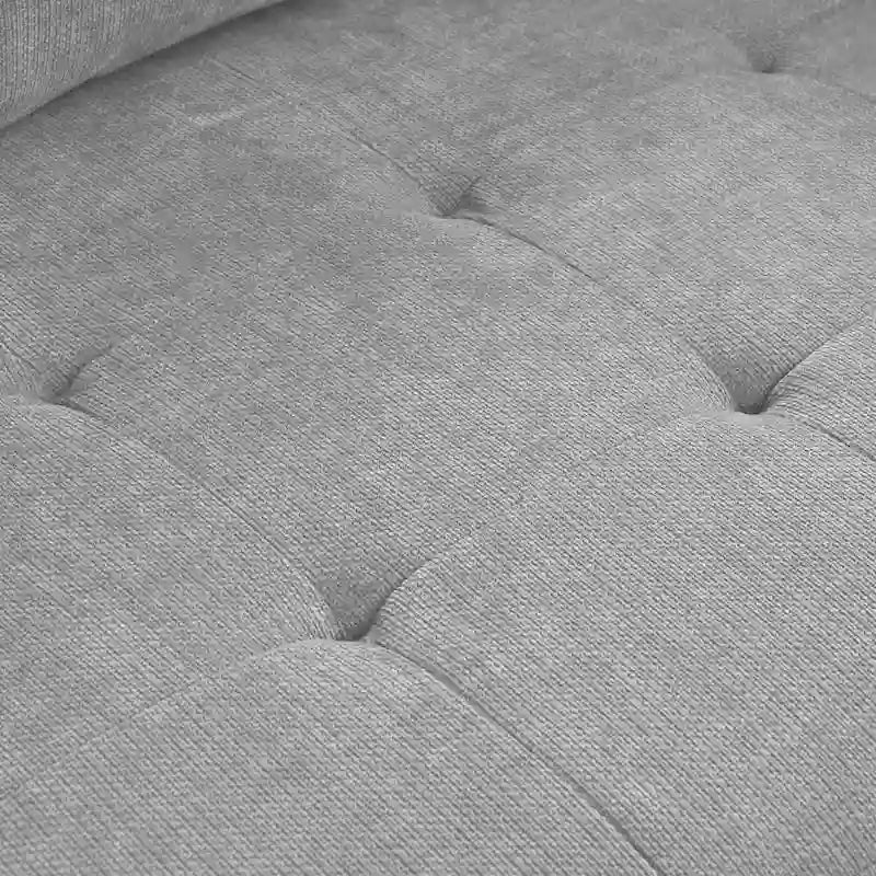 Divano sezionale a 4 posti a L da 91,5 cm con letto estraibile, contenitore nascosto e braccioli funzionali, per soggiorno