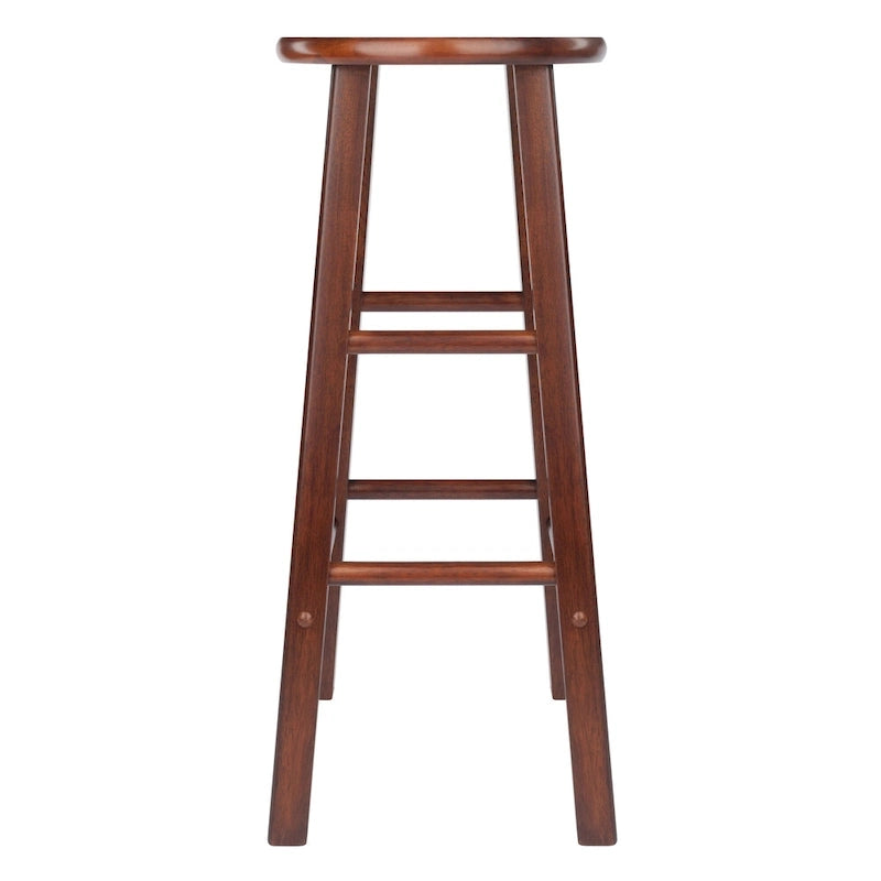 Sgabelli da Bar, Set da 2 Pezzi, Noce