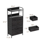 Cassettiera a 5 cassetti per camera da letto con ripiano
