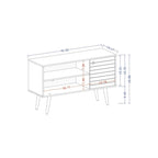 Mobile consolle multimediale Mid-Century Modern con contenitore