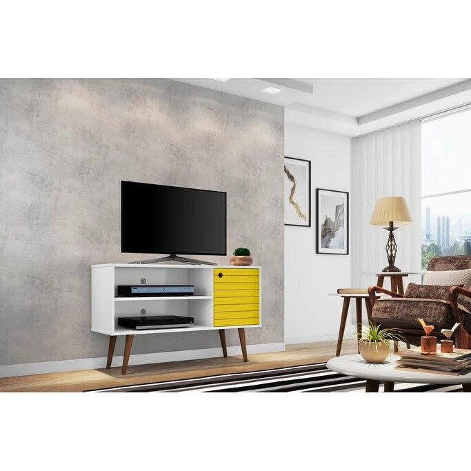 Mobile consolle multimediale Mid-Century Modern con contenitore