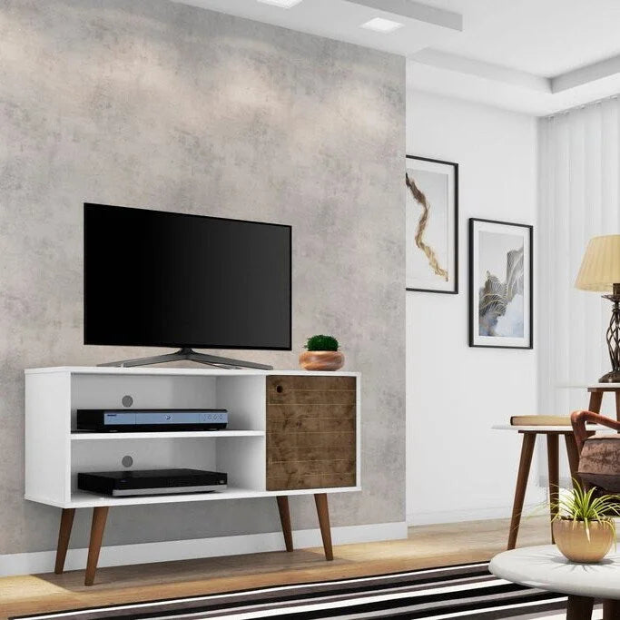 Mobile consolle multimediale Mid-Century Modern con contenitore