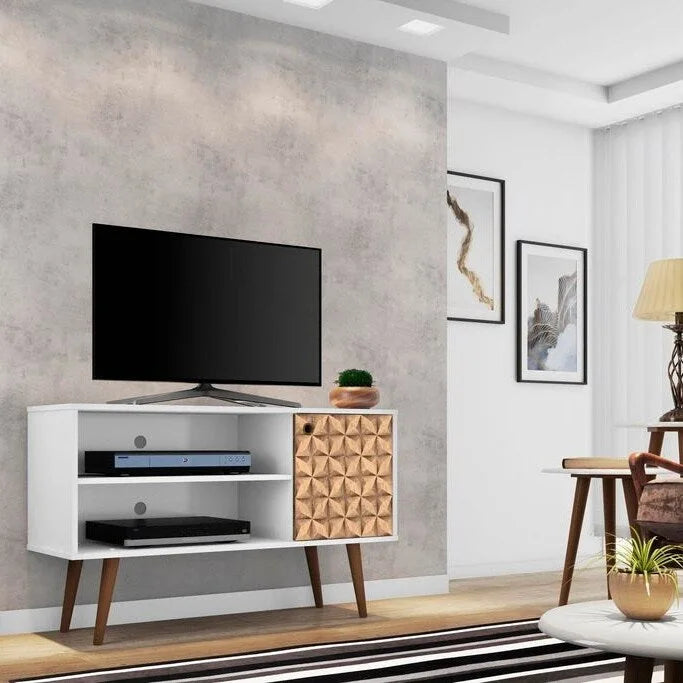 Mobile consolle multimediale Mid-Century Modern con contenitore