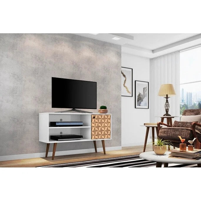 Mobile consolle multimediale Mid-Century Modern con contenitore